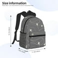 thumbnail image 4 of Picia Airplane Routes Around The World Large Capacity Backpack Classic Style Backpack Casual Backpack Water-Resistant School Work Travel Outdoor Backpack, 4 of 8