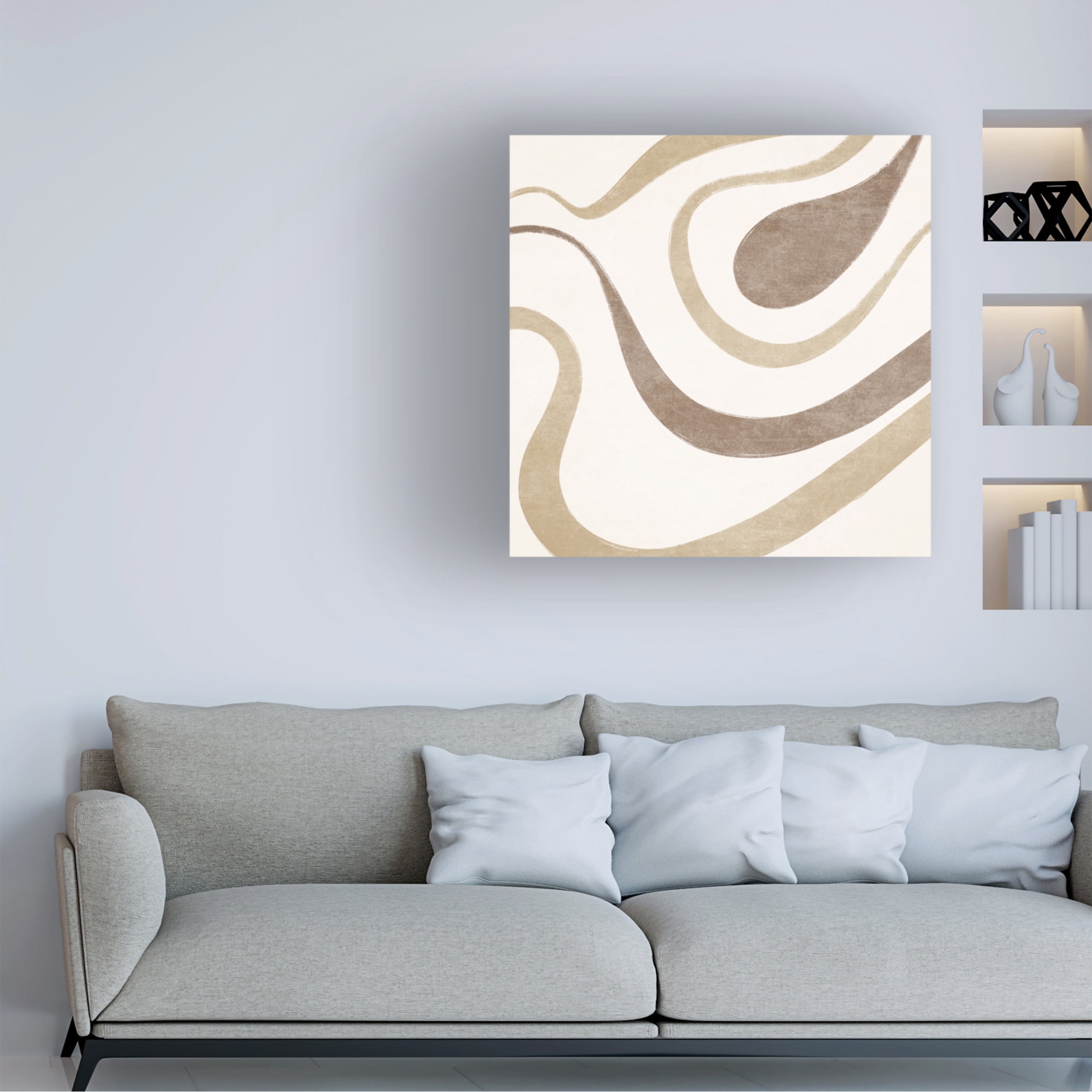 Trademark Fine Art Emel Tunaboylu  Nehir Kivrimli Set2 Canvas Wall Art