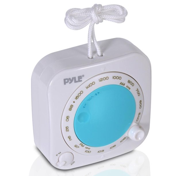 PYLE PSR71 Shower Radio Speaker Waterproof Rated AM/FM Radio with