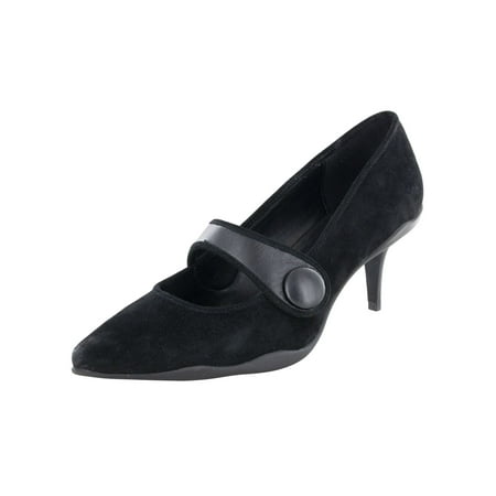 

LOGO By Lori Goldstein Womens Jesse Pump Shoes Black Suede US 7