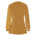 thumbnail image 5 of Adeawade Womens T Shirts Long Sleeve Blouse With Sequin Velvet Collar Asymmetrical Hem Top For Party Wear Retro Basic Clothing Yellow 2Xl, 5 of 5