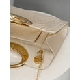 thumbnail image 6 of REMANLAND Women's Satin Pleated Evening Clutch Bag, Beige, 6 of 6