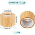thumbnail image 2 of 12 Pcs Bamboo Lids for Essential Oils Natural Wood Bamboo Lids Peru Column Wood Lids for DIY Eye Dropper Perfume Oil Cosmetic Glass Bottle 0.9x0.6" Peru, 2 of 7