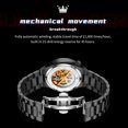 thumbnail image 6 of OLEVS Skeleton Watches for Men Luxury Dress Automatic Self Winding Mechanical Gold Plated Stainless Steel Waterproof Luminous Business Men Wrist Watch Reloj Para Hombre, 6 of 15