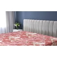 thumbnail image 5 of Ambesonne Floral Fitted Sheet, Realistic Rose Flowers Art, Queen Size, Dark Coral and Hot Pink, 5 of 5
