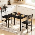 thumbnail image 6 of Baxluxe Dining Table Set, Rustic Kitchen Table and 2 Chairs with Metal Frame, Dining Room Dining Table Set, Small Space Breakfast Dining Table Set, Dining Room, Kitchen,Black, 6 of 9