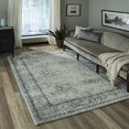 thumbnail image 2 of Momeni Luxe 5'3" X 7'6" Tapis de Transition en Bleu, 2 of 2