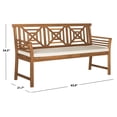 thumbnail image 6 of Safavieh Del Mar Outdoor Modern 3 Seat Garden Bench with Cushion, 6 of 7