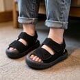 thumbnail image 2 of Oiyii Boys Basic Beach Sandals Athletic Summer Solid Color Soft Sole Outdoor Water Shoes, 2 of 5