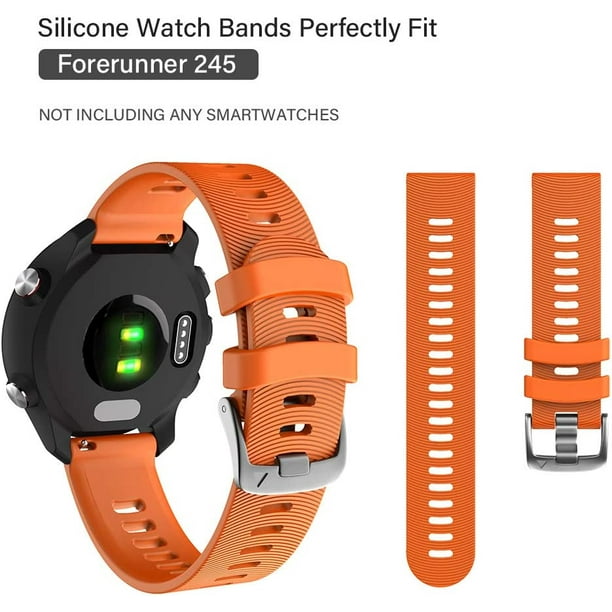 ANCOOL Compatible with Forerunner 245 Band 20mm Silicone Wristband