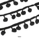 thumbnail image 4 of Wosthever Adorno decorativo fácil de usar para diversas manualidades Cinta con flecos de bolas con adornos de pompones de 5 yardas Encaje de Decoración del hogar Negro, 4 of 6