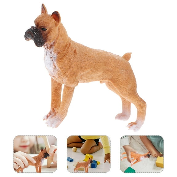 TAILTOSS Realistic Dog Figurine Statue 1 Pack, Detailed 10.8x9.4x3.4 Inch Collectible Dog Sculpture for Home Decor