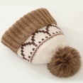thumbnail image 3 of Eltusu Girls Hats and Scarves Sets, Thermal Knitting Cotton Outdoor Beanies and Scarves Sets 2-9 T Size Knitting Cotton, 3 of 5