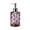 #7-Purple【Diamond-shaped Hand Sanitizer Bottlex 1】, variant on Glass Soap Dispenser, Rhombus Textured Refillable Pump Bottle for Bathroom or Kitchen, Liquid Hand Soap and Shampoo Container with Water-resistant Design, Topliu