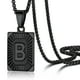 thumbnail image 1 of Collar con colgante inicial PROSTEEL Acero inoxidable letra B Negro Personalizado, 1 of 8