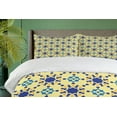 thumbnail image 4 of Ambesonne Antique Duvet Cover Set, Moroccan Motif Folk, 2-Calking, Violet Blue Yellow, 4 of 7