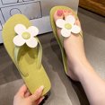 thumbnail image 4 of Sokhug Womens Flower Decor Flip Flops Lightweight Non Slip Thong Sandals Cute Floral Beach Slippers for Summer Vacation Pool, 4 of 7