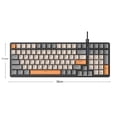 thumbnail image 2 of Teclado Mecánico K3 Retroiluminado con Cable Tipo C Negro Naranja Azul PC, 2 of 9