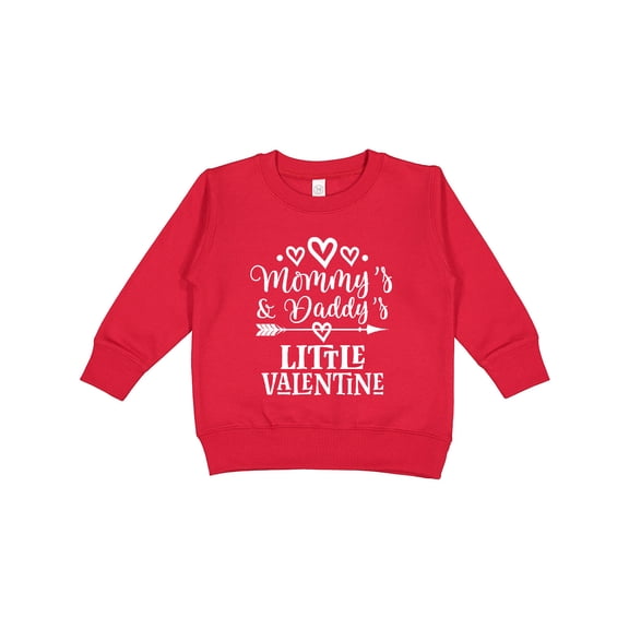 Inktastic Mommy and Daddy Little Valentine Toddler Sweatshirt