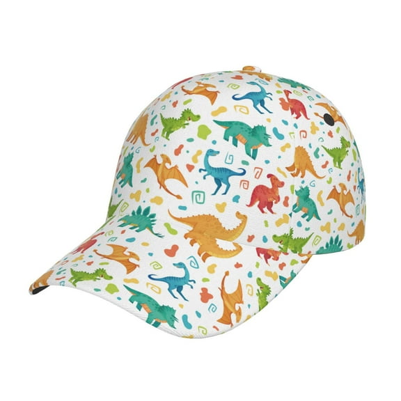 Balery Baseball Cap Adjustable Size for Running Workouts and Outdoor Activities All Seasons Dad Hat(Dinosaur)