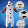 thumbnail image 4 of Venta caliente Disney Frozen Olaf muñeco de nieve Cosplay disfraz Anime adulto pijamas mono blanco vestido de fiesta dibujos animados ropa de dormir regalos de Navidad, 4 of 6