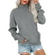 thumbnail image 3 of Camisas para mujer,Blusa informal de manga larga y cuello alto para mujer, con bolsillo, de poliéster, para uso diario, sopatenor, 3 of 9