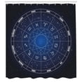 thumbnail image 3 of Ambesonne Astrology Shower Curtain, Zodiac Dates in Space, 69"Wx84"L, Dark Blue and White, 3 of 3