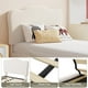 thumbnail image 4 of Cama Twin XL tapizada para niños con cabecera ajustable estilo bouclé – Estructura robusta, sin box spring, silenciosa, fácil montaje – Color blanco rotatorio, tamaño TWIN-XL, 4 of 7