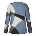 thumbnail image 7 of Horkkom Womens Fall Tops Long Sleeve Crew Neck Color Block Tops Casual Comfy Pullover Tunic Tops, Gifts for Women L, 7 of 7