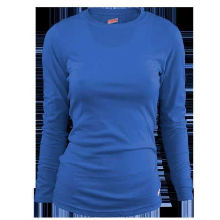 Soffe 227V430SML Long Sleeve Tissue Tee, Royal - Small