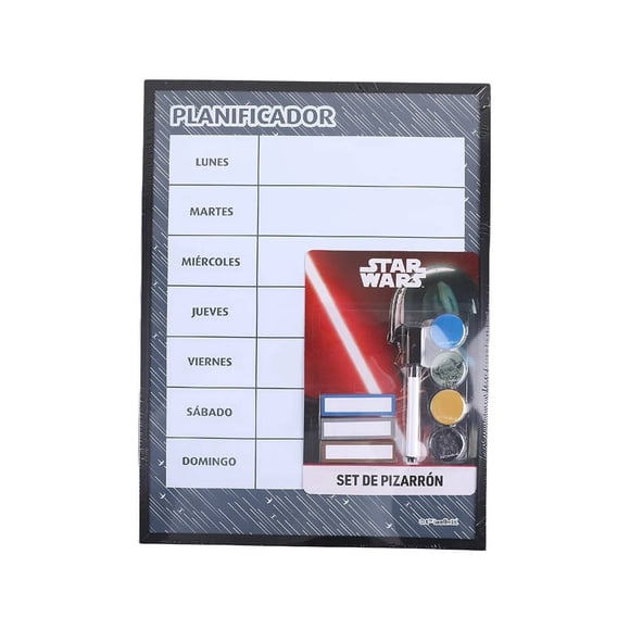 Set de Pizarrón Star Wars Yoda y Darth Vader 1 Pieza