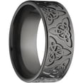 thumbnail image 3 of 9mm Flat Black Zirconium Ring with a Milled Celtic Design, 3 of 3