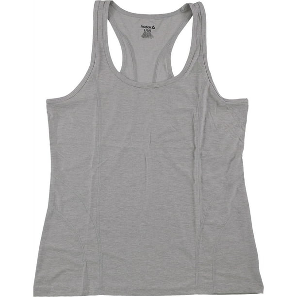 Reebok Marled Jersey Racerback Tank Top para mujer, gris, pequeño