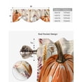 thumbnail image 5 of Tie Up Valance Curtain for Kitchen,Thanksgiving Pumpkin Sunflowers Rod Pocket Short Curtains Adjustable Tie-Up Shade Valances,Watercolor Leaf on Letter Window Treatment for Bathroom Living Room, 5 of 8