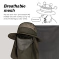 thumbnail image 5 of Men Women 50+ UPF Fishing Cap with Removable Face Mask Ear Neck Flap Cover Outdoor UV 360 Degree Protection Waterproof Quick Dry Sun Hat Visor Neck Cover Cap For Hiking Fishing, 5 of 10