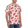 thumbnail image 2 of Bixox Men's Watermelon Printed Short Sleeve Skinny Athletic T-Shirt, 2 of 6