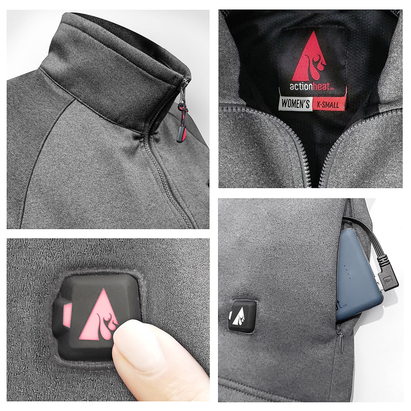 ActionHeat Men's 5V Battery Heated 1/2 Zip Up Shirt