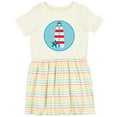 thumbnail image 3 of Inktastic Lighthouse Nautical Beach Girls Toddler Dress, 3 of 5