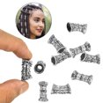 thumbnail image 3 of 10 piezas DIY Hair Tube Dread Locks Beads Hair Braiding Jewelry Cuff Clip, Material duradero, 3 of 9
