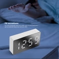 thumbnail image 1 of LED Digital Clock USB Rechargeable Tabletop Time Date Temperature Table Decoration Wake Up Display Alarm Electronic Decorations Clocks Living Room White, 1 of 8