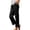 Black, variant on High Waisted Cotton Wide Leg Pants for Women Fashion Button Split Hem Elastic Waist Trousers Summer Loose Fit Straight Leg Lounge Pants White XXL