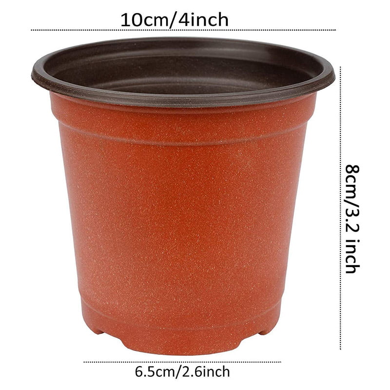 150Pcs 4.72 Inch Plastic Flower Seedlings Nursery Supplies Planter Pot/Pots Con 