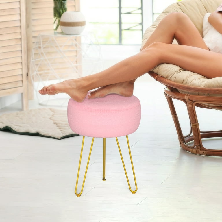 Pink fabric stool discount