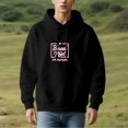 thumbnail image 3 of Men's Loose Fit Hoodie with Front Pocket Drawstrings Pink ' Blessed Mom ' Graphic & ' AL J (Big Strong and Kind) ' Design, 3 of 7