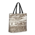 thumbnail image 2 of Vsdgher Vineyard Landscape 1 print Tote Bag for Women Shoulder Bag with Zipper Large Shoulder Bag Handle Handbag Portable Washable for Travel, Work, 2 of 8