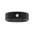 thumbnail image 2 of Men's Black Tungsten Wedding Band 8MM Diamond Accent Wedding Ring, 2 of 4