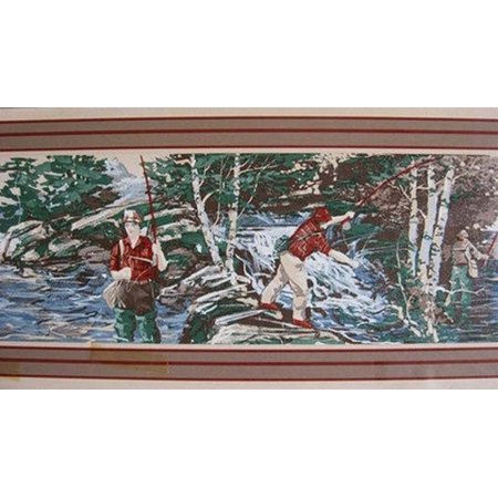 Fly Fishing Wallpaper Border By C&A Wallcovering - Walmart.com