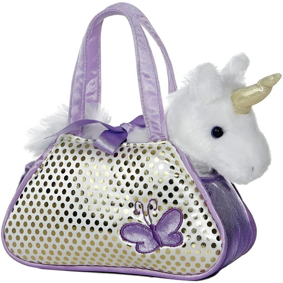 Aurora - Small Purple Fancy Pals - 7.5" Aurora Unicorn - Fashionable Stuffed Animal