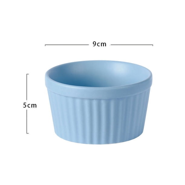 6 Moldes De Cerámica Pequeños Para Postres - Ideales Para Crema Brulee, Soufflés, Flanes O Magdalenas, Colores Variados, Formas Redonda Y Cuadrada
