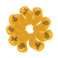 thumbnail image 3 of 9 piezas Golf Club Head cubos Anti Scratch Golf Supplies Accesorios premium Amarillo, 3 of 8